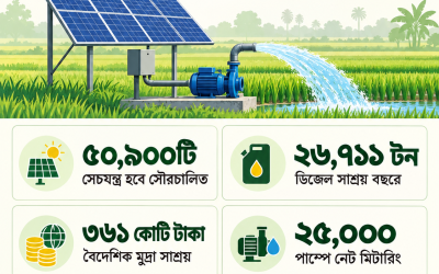 ৭ হাজার কোটি টাকায় সৌরচালিত হবে ৫০ হাজার ৯০০ সেচযন্ত্র