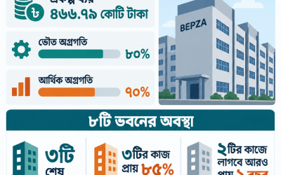 ৯০ শতাংশ সময় পার, বেপজার আট কারখানা ভবনের অর্ধেকও শেষ হয়নি